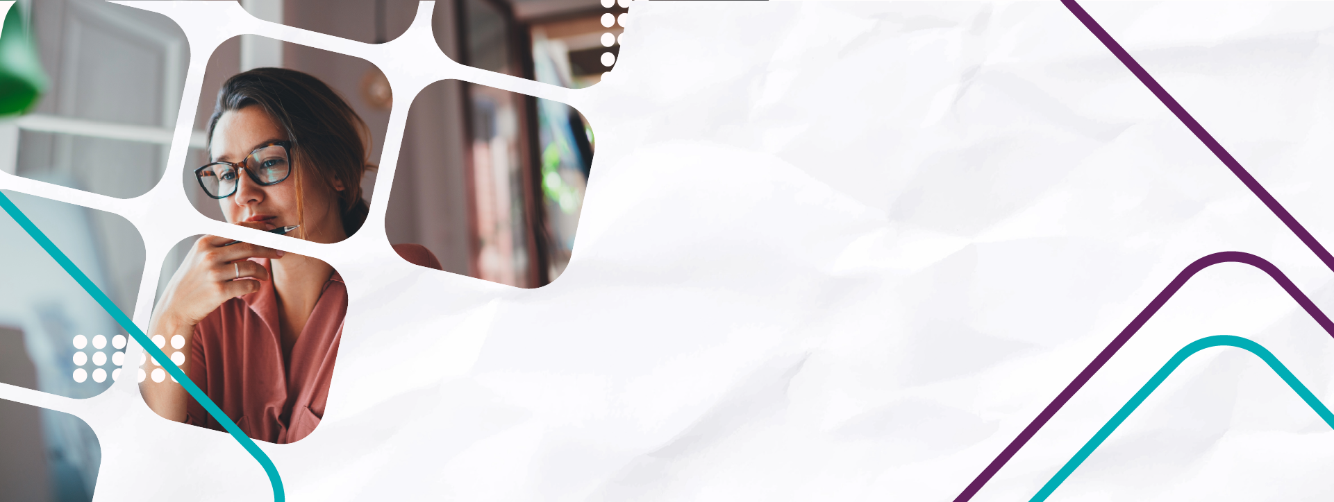 Computer User Reading on the Computer for a blog and Newsletter Banner for the bank